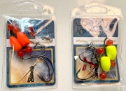 Mixed Color Popular Sea Fishing Float Rig with Nylon Line, Anti-Slip Barbed Hook, Golden Pompano Hook